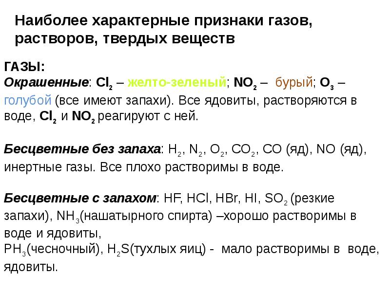 Свойства неорганических веществ презентация