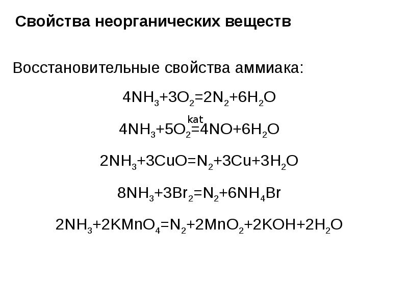 Свойства неорганических веществ презентация