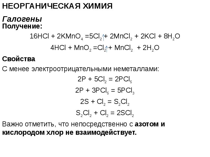 Свойства неорганических веществ презентация