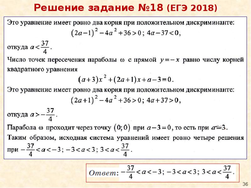 Подготовка к егэ по математике презентация заданий с решением