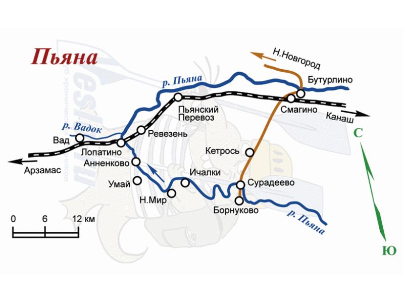 Схема реки сура в мордовии