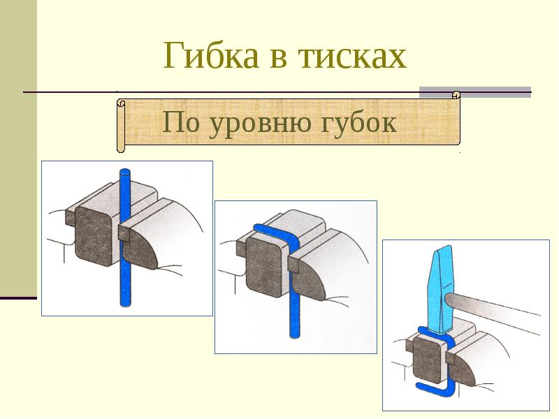 Гибка в тисках Гибка в тисках