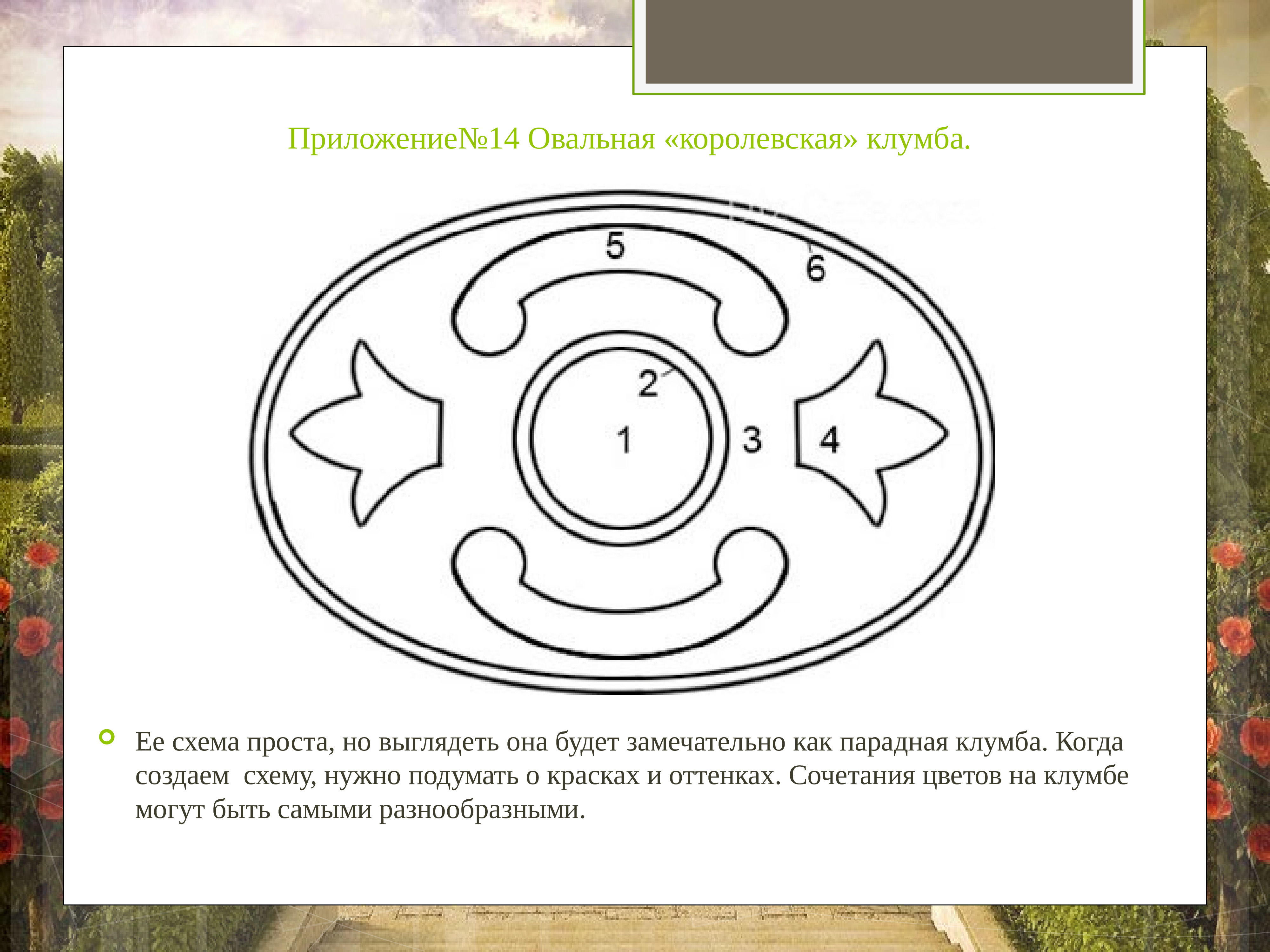 Проект цветника для пришкольного участка рисунок