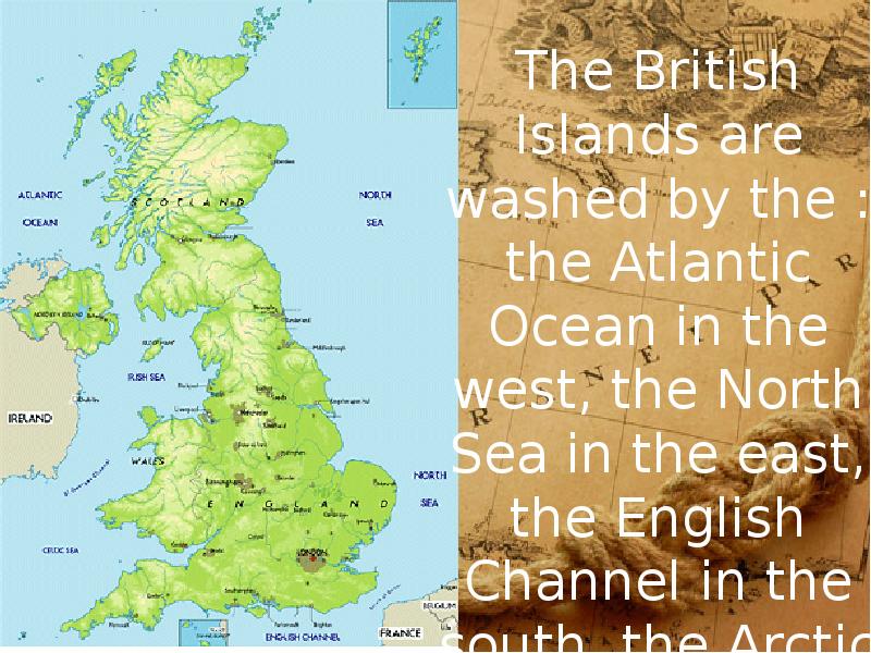 England is washed by north sea