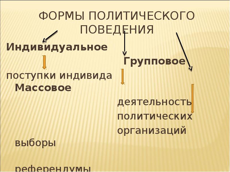 Формы политической деятельности