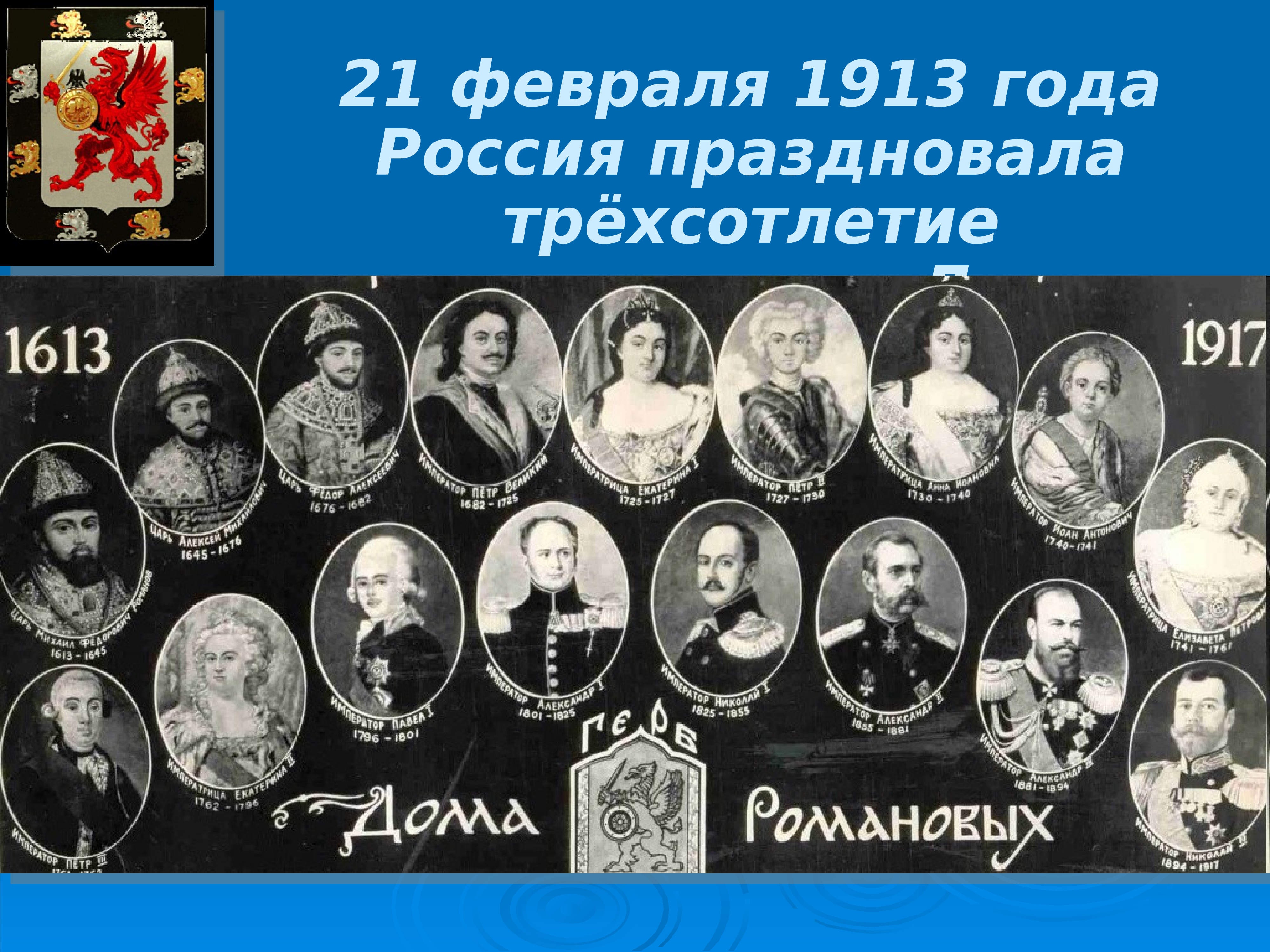 1613 Династия Романовых