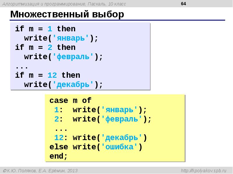 Язык программирования паскаль презентация 8 класс