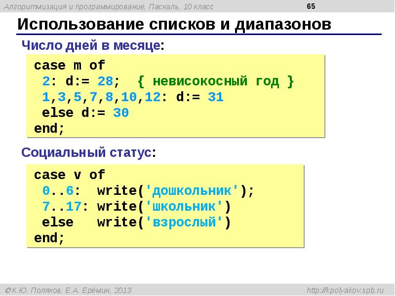 Презентации по паскалю