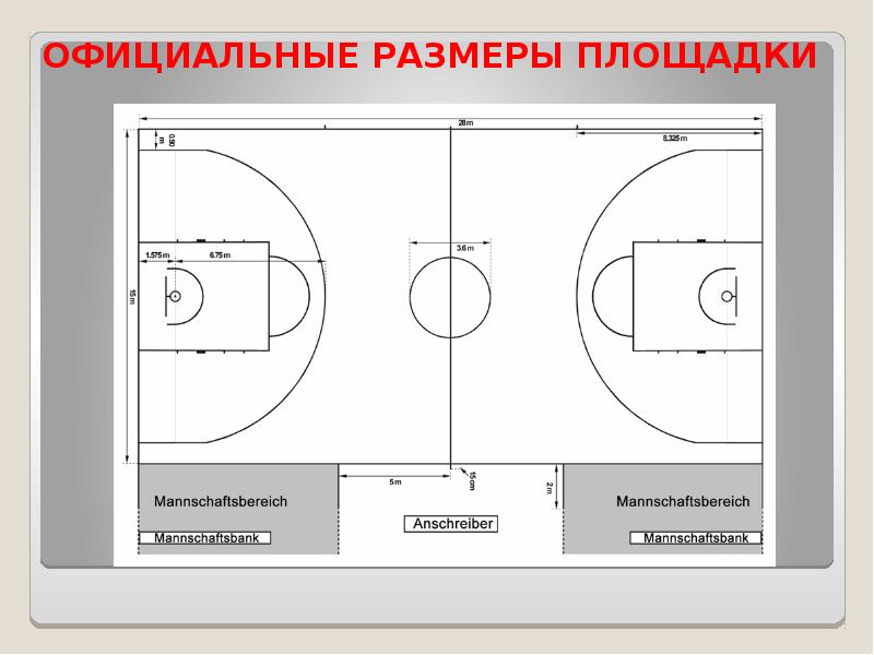 Презентация на тему баскетбольная площадка