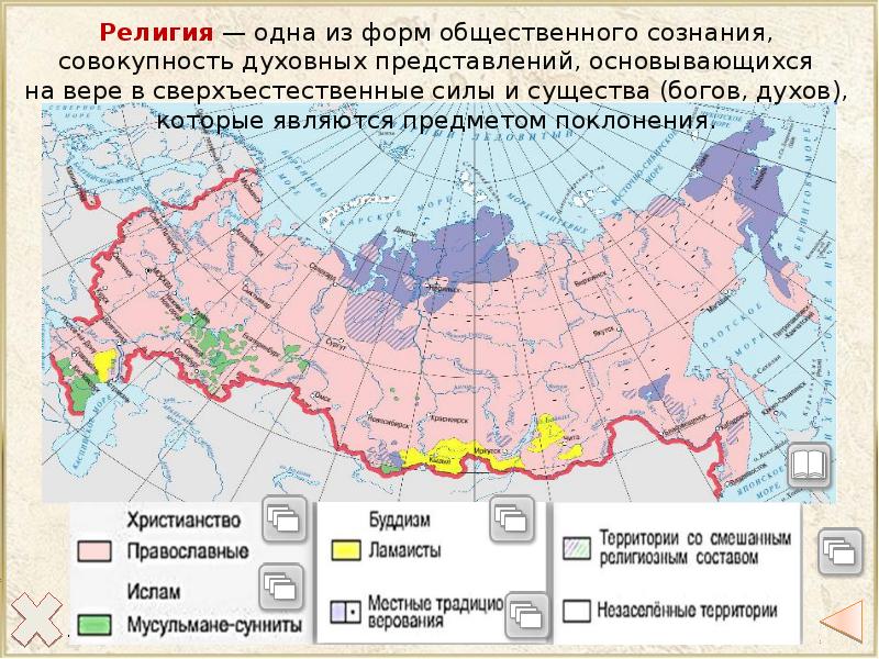 Контурная карта народов россии