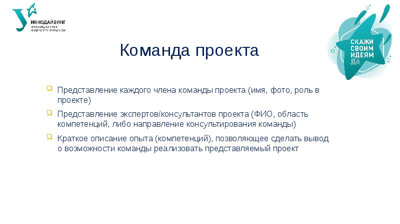 Опыт и компетенции команды проекта