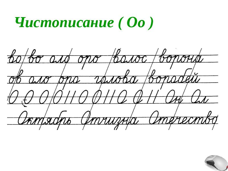 Чистописание 2 класс презентация школа россии