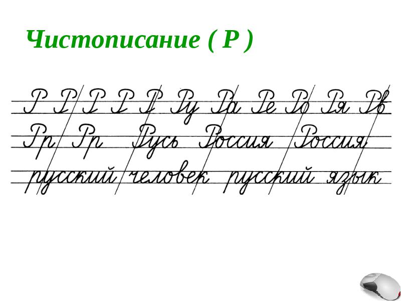 Чистописание 2 класс презентация