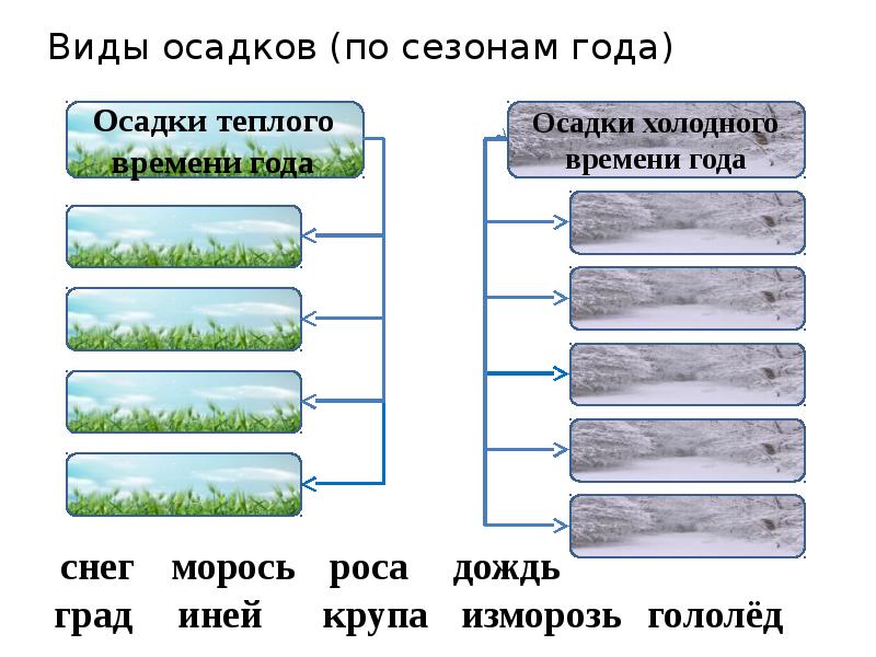 Годы осадки. Виды осадков. Осадки виды осадков. Виды осадков по сезонам года. Атмосферные осадки виды.
