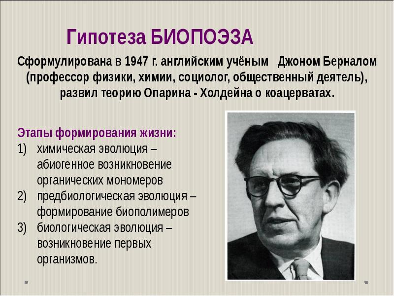 Этапы гипотезы. Джон Десмонд Бернал биопоэз. Теория биопоэза этапы. Гипотеза биопоэза этапы. Гипотеза биопоэза Джона Бернала.