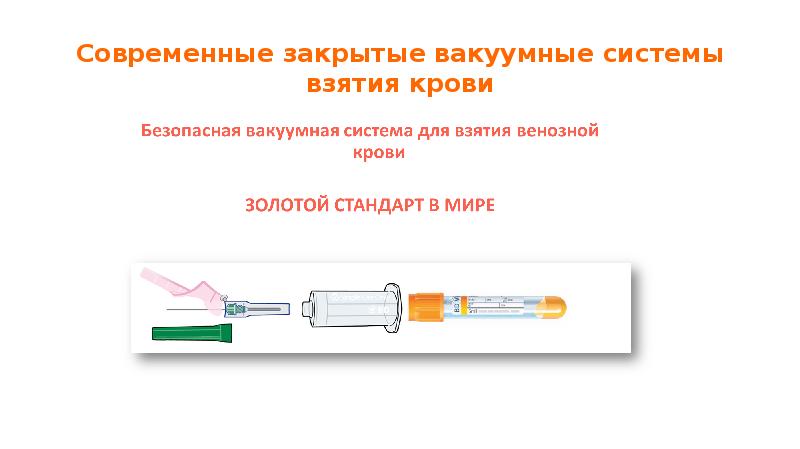 Современные закрытые вакуумные системы взятия крови