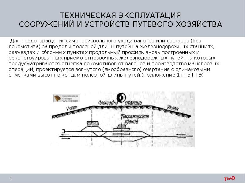 План и продольный профиль путей на раздельных пунктах