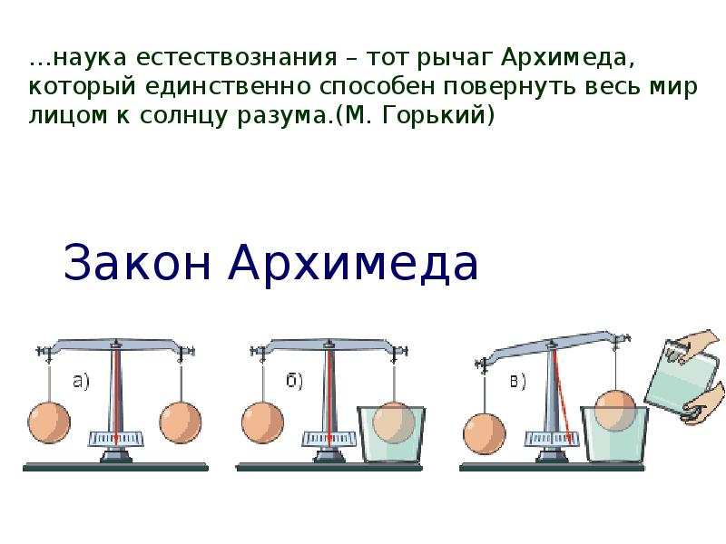 Проект по физике 7 класс сила архимеда