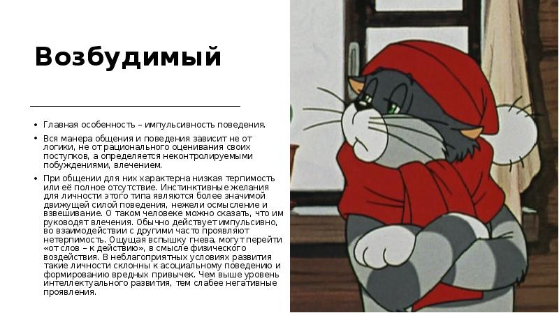 Пример возбудимого типа акцентуации