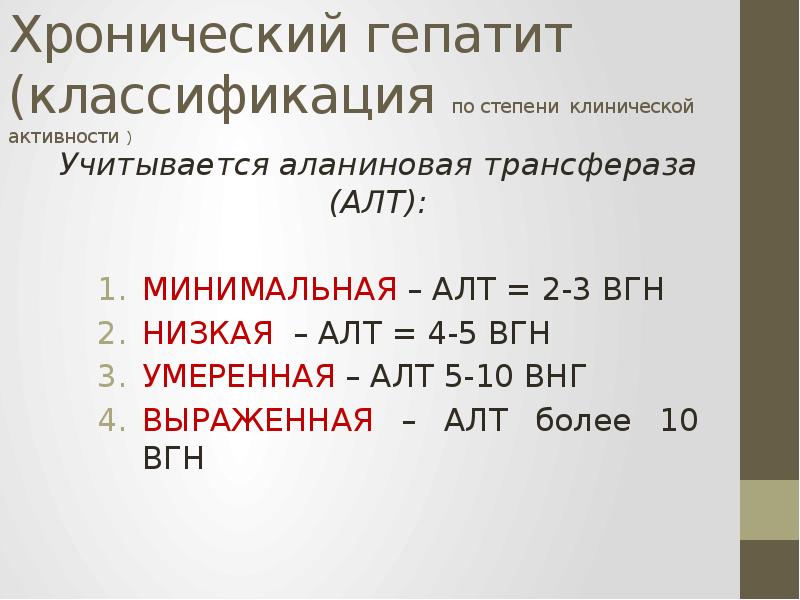 Гепатит и алт в норме. Классификация гепатитов по активности. Степень активности хронического гепатита. Классификация хронических гепатитов по алт. Гепатит активность классификация.