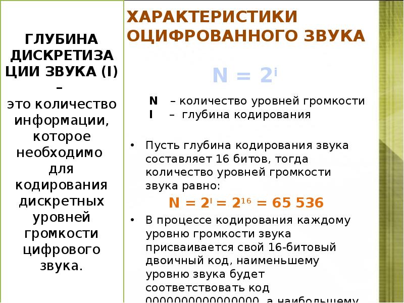 Количество уровней громкости 128 глубина кодирования. Количество уровней громкости 128 глубина кодирования