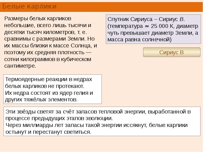 Белые карлики астрономия презентация