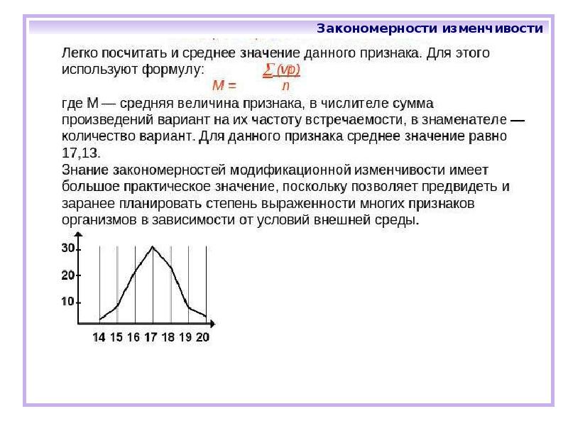 Закономерности изменчивости 10 класс презентация