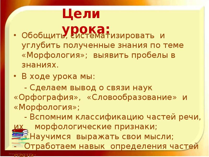 Повторение по теме морфология 5 класс презентация