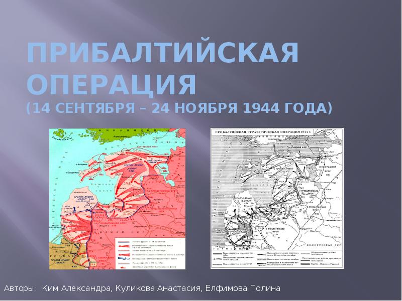 Прибалтийская операция презентация