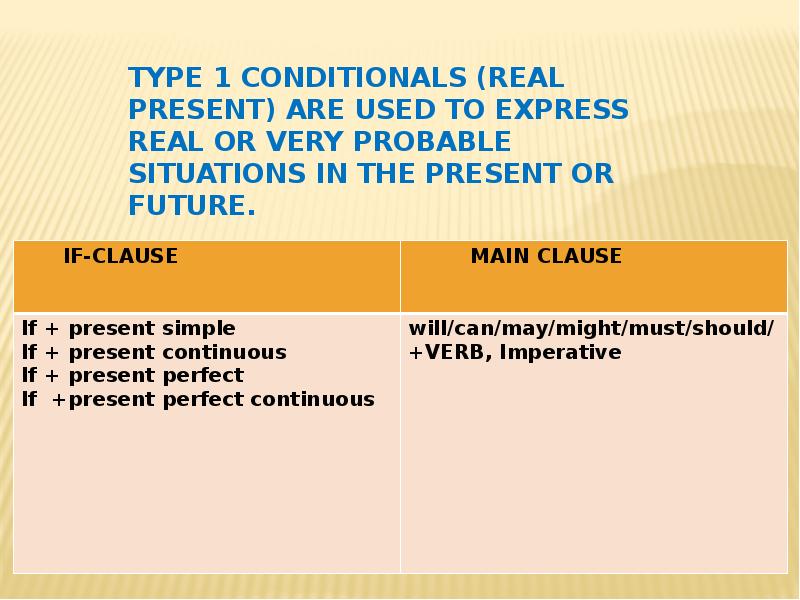 Презентация conditionals 10 класс