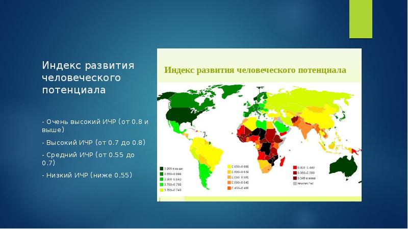 Карта человеческого развития