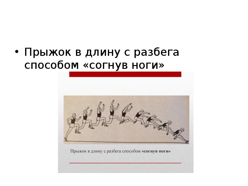 План конспект техника прыжка в длину способом согнув ноги