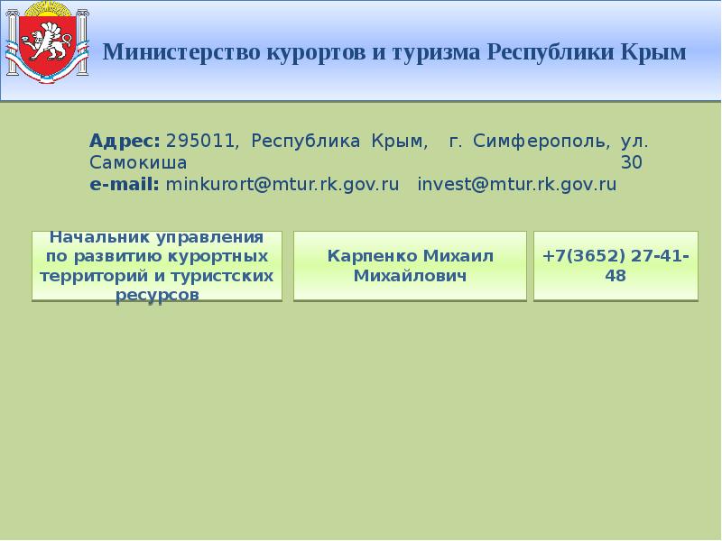 Перечень объектов инфраструктуры