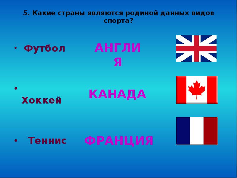 Какая страна является. Какая Страна является родиной. Какая Страна является родиной хоккея. Родиной каких видов спорта является Россия. Какая Страна является родиной футбола.