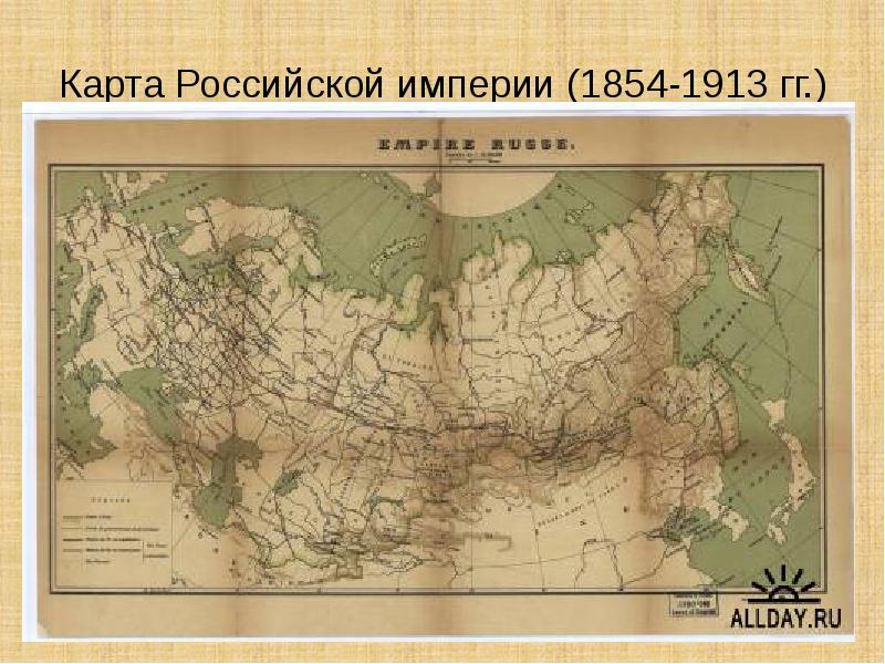 Карта россии 1913 года