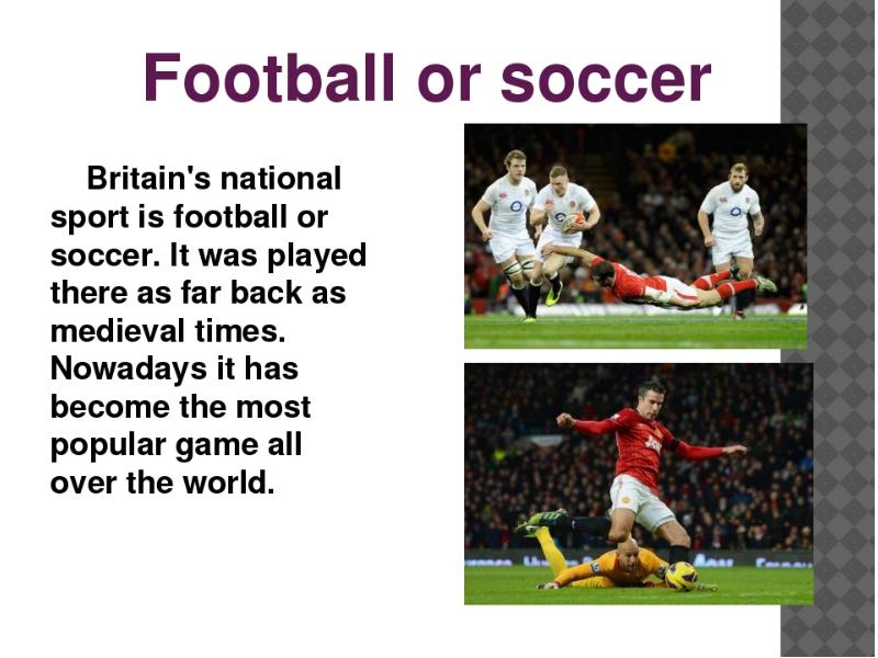 Sport in Britain. Sports in great Britain. Football is are a popular sport