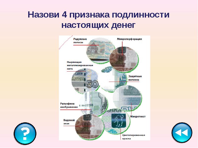 Презентация подлинность денежных средств