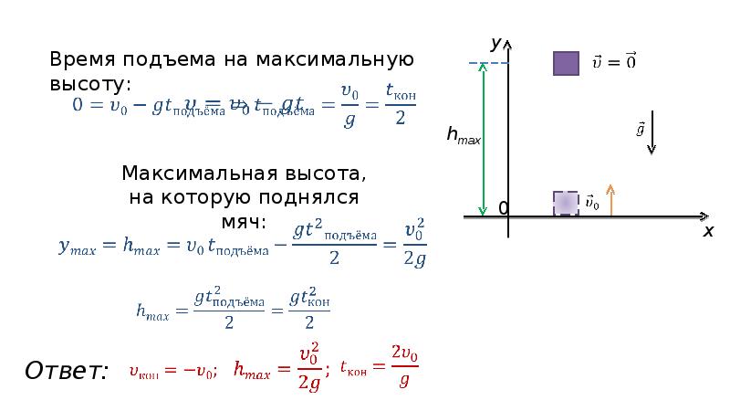 Движение тела под действием силы тяжести презентация