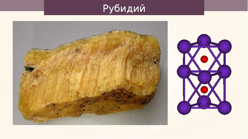 Металл рубидий презентация