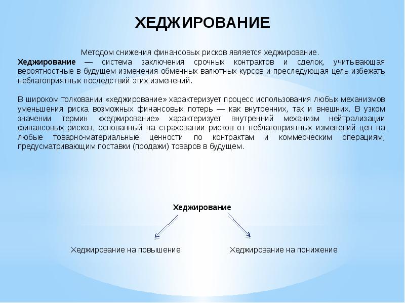 Основные методы снижения рисков проекта