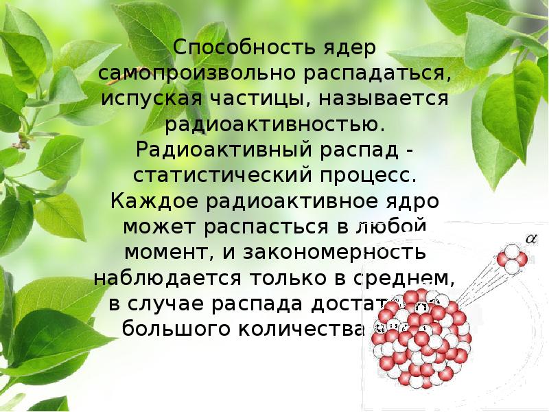 Биологическое действие радиации закон радиоактивного распада презентация