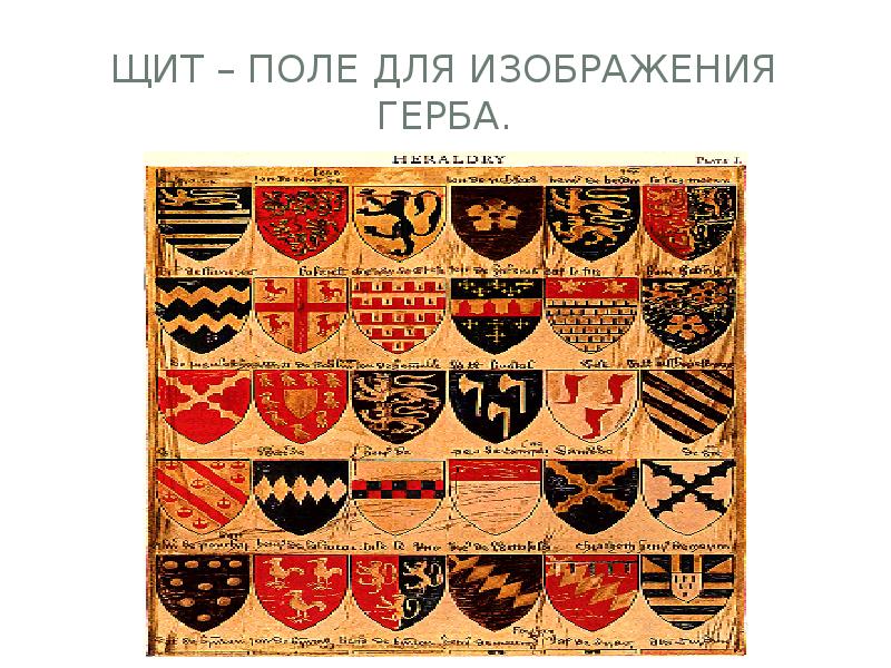 Щит – поле для изображения герба.