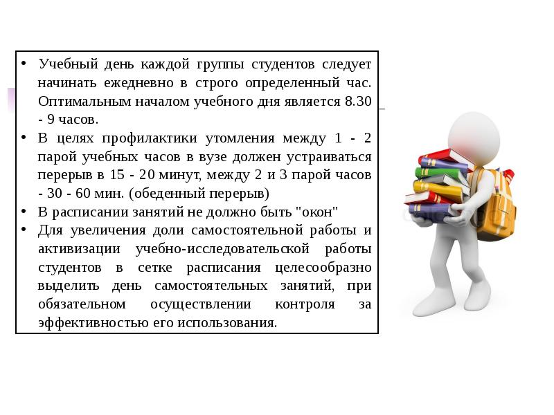 Режим труда и отдыха студента презентация