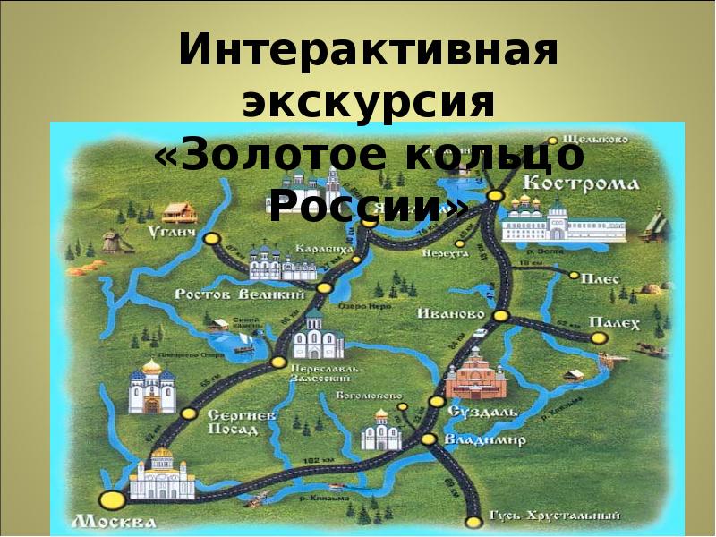 Карта золотого кольца россии