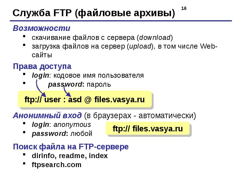 Скачивание файлов из интернета презентация