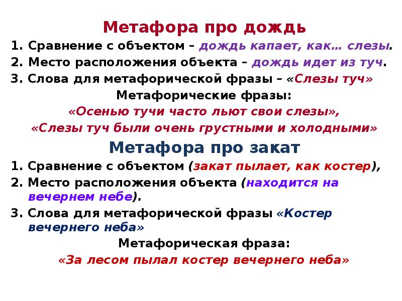 Предложение с словом дождь. Метафора к слову дождь. Метафора примеры. Метафора и сравнение примеры. Метафора про дождь.