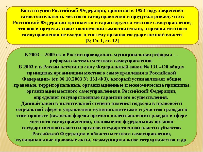 Местное самоуправление в рф презентация