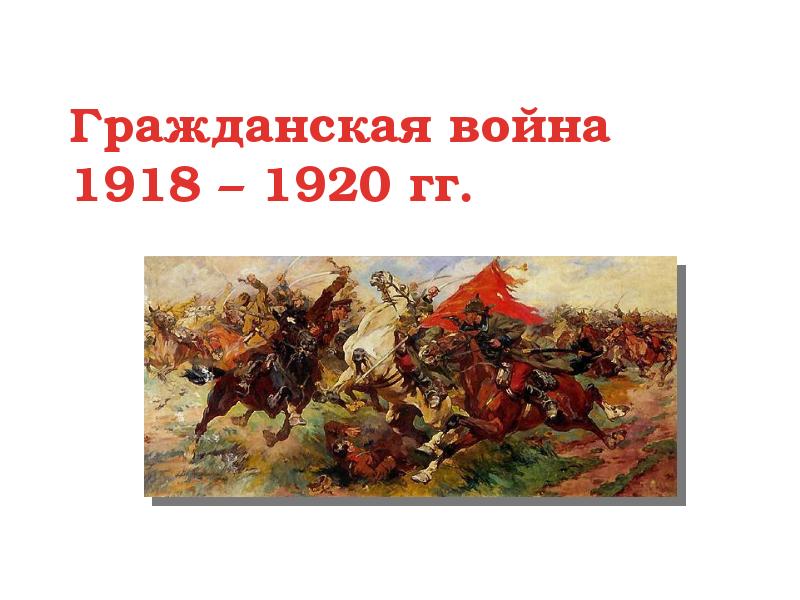 Презентация гражданская война в россии в 1918 1920