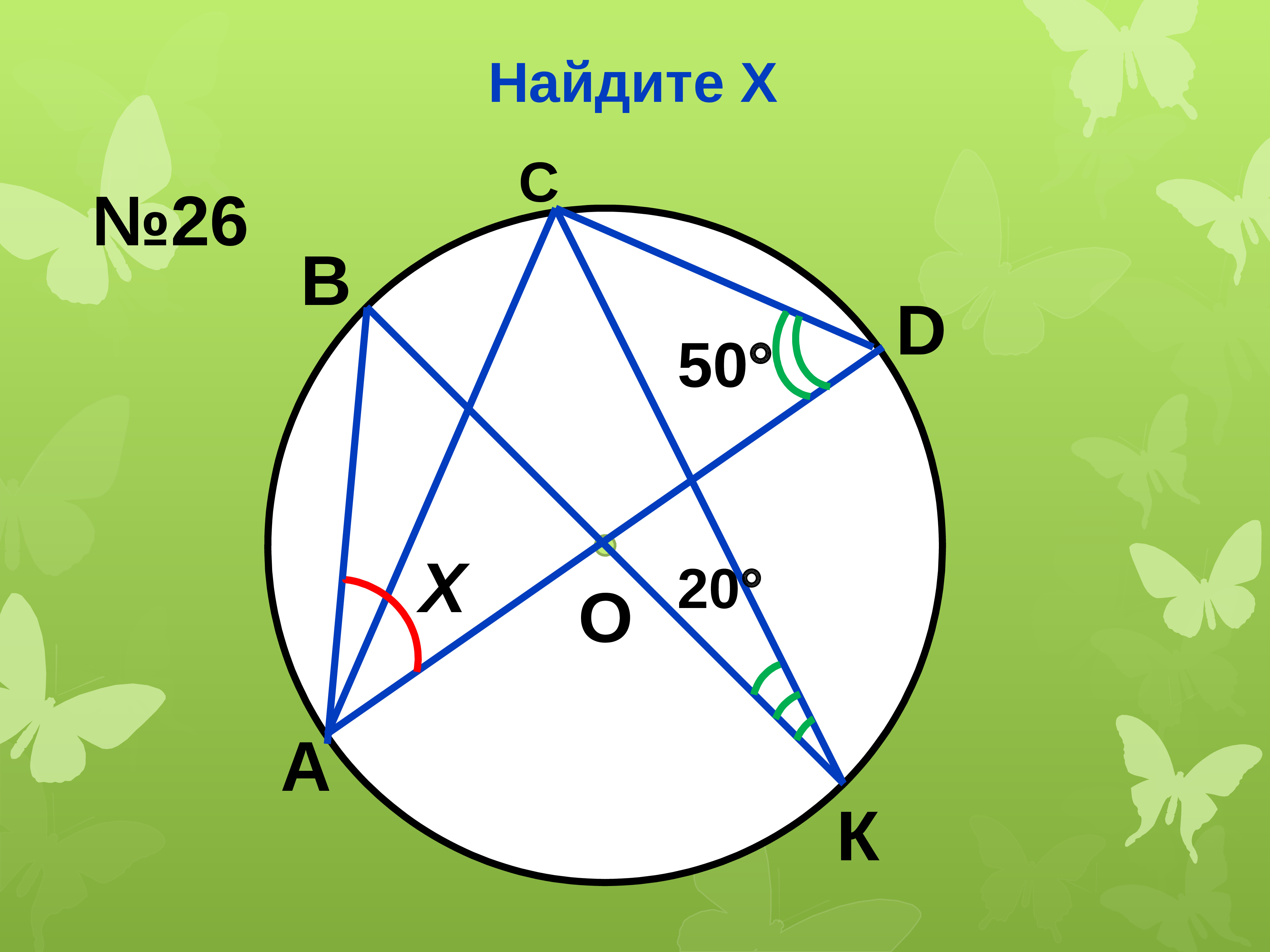 Центральные и вписанные углы решение задач 8 класс презентация