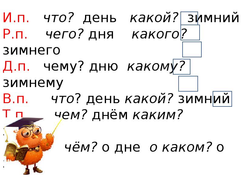 Изменение имен прилагательных по падежам 3 класс школа россии презентация